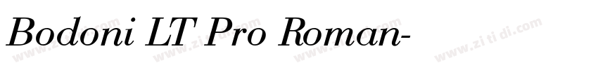 Bodoni LT Pro Roman字体转换